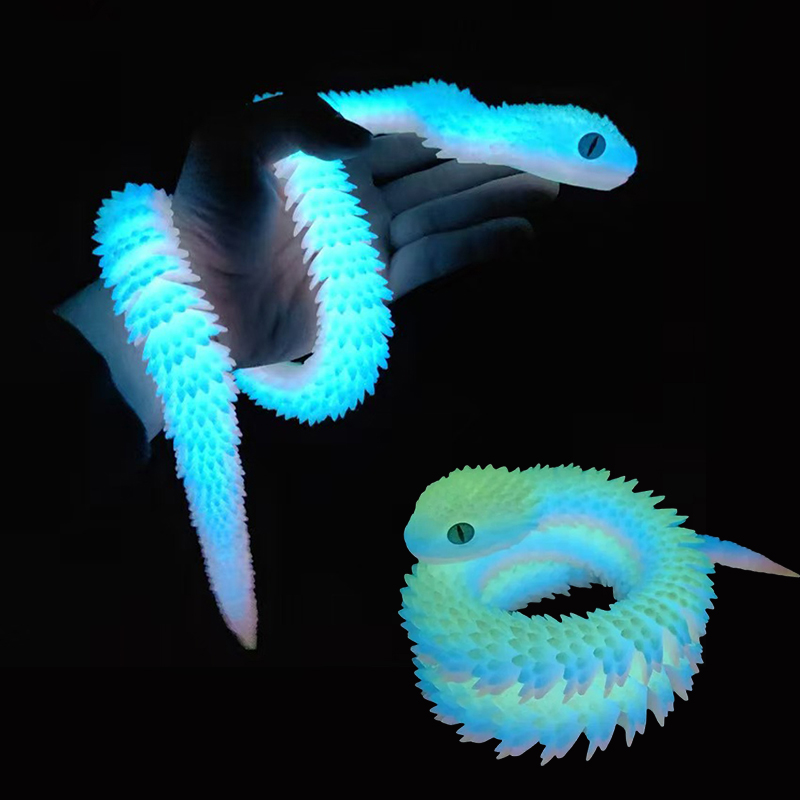 3D Printing Action Figure - 30/60/80cm 3D impreso serpiente luminosa articulación
