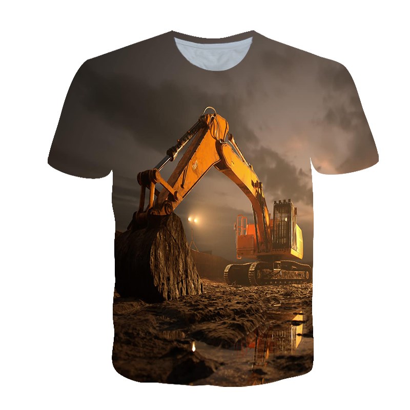 3D Printing Excavator - Camiseta personalizada de verano para hombre,