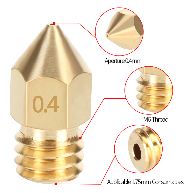 Boquilla de latón MK8 0,2/0,3/ - 3D Printing Ender reseña y precio