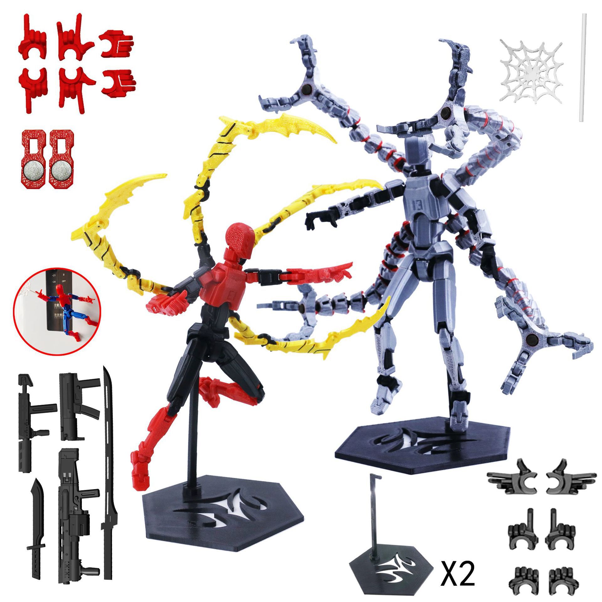 Modelo de Robot impreso en 3D, - 3D Printing Action Figure reseña y precio