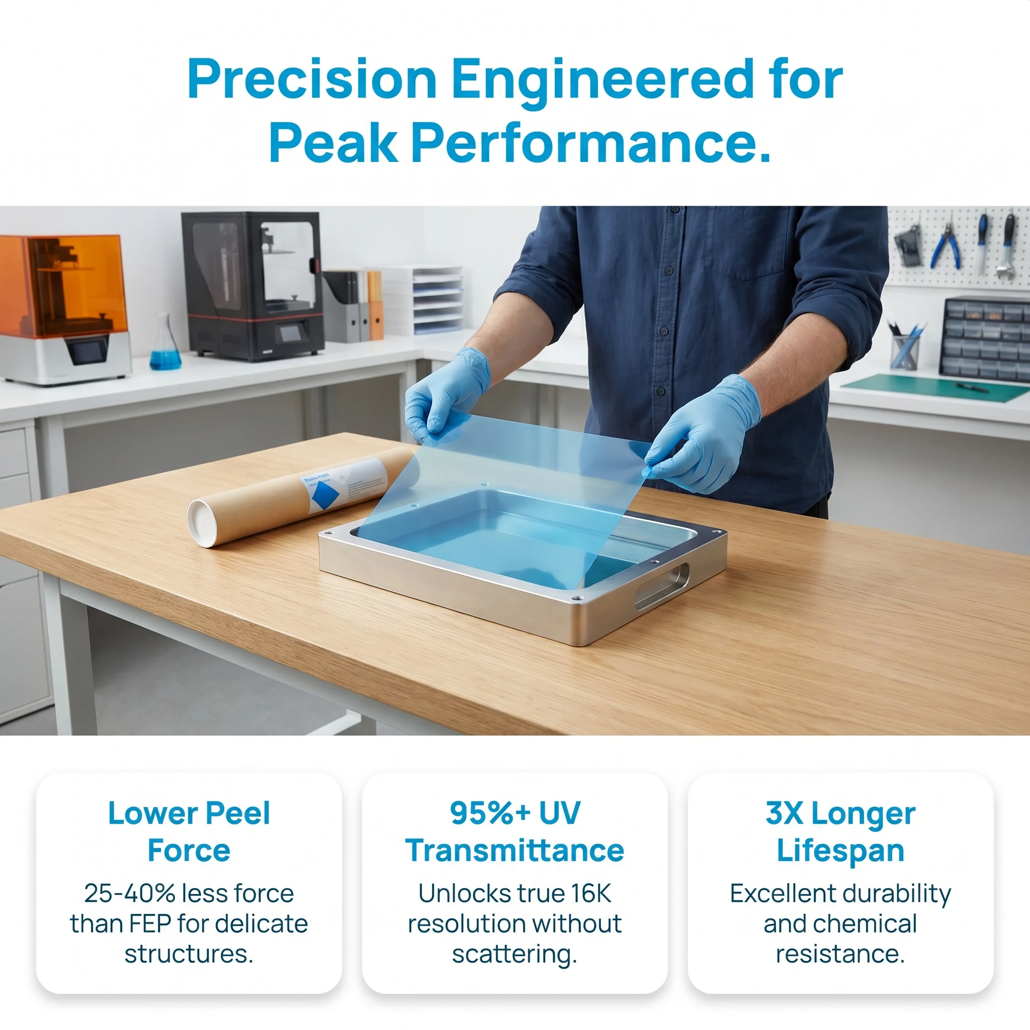 Película NFEP 210x150x0.127mm, - 3D Printing Elegoo reseña y precio