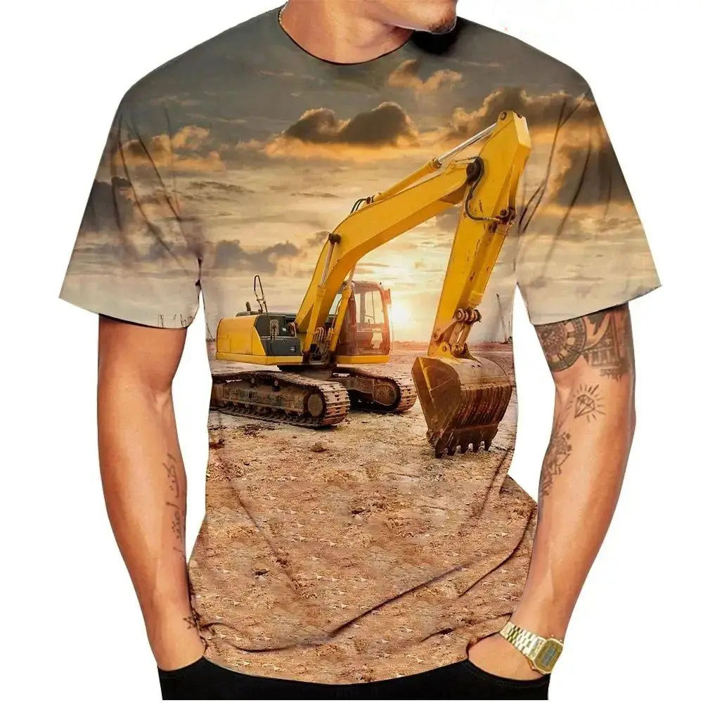 Camiseta con estampado 3D de e - 3D Printing Excavator reseña y precio